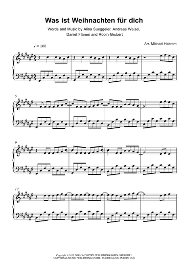 Was Ist Weihnachten Fuer Dich (arr. Michael Habrom)