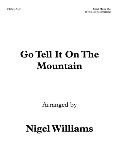 Go Tell It On The Mountain, for Flute Duet (arr. Nigel Williams)