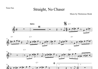 Straight No Chaser (arr. The Sheet Music Library)