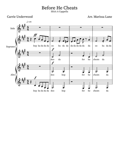 Before He Cheats (arr. Marissa Lane)