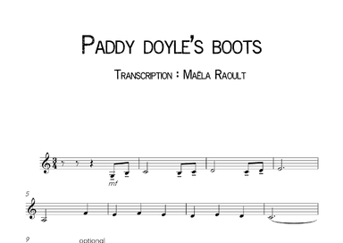 Paddy Doyle's Boots (arr. Maëla Raoult)