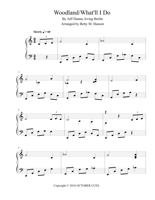 Woodland / What'll I Do ? (arr. Betty M. Hansen)