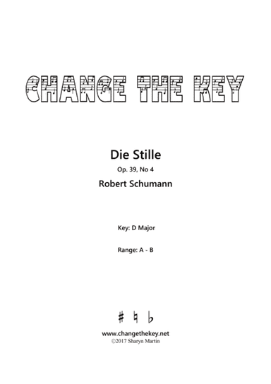 Die Stille - D Major (arr. Change the Key)