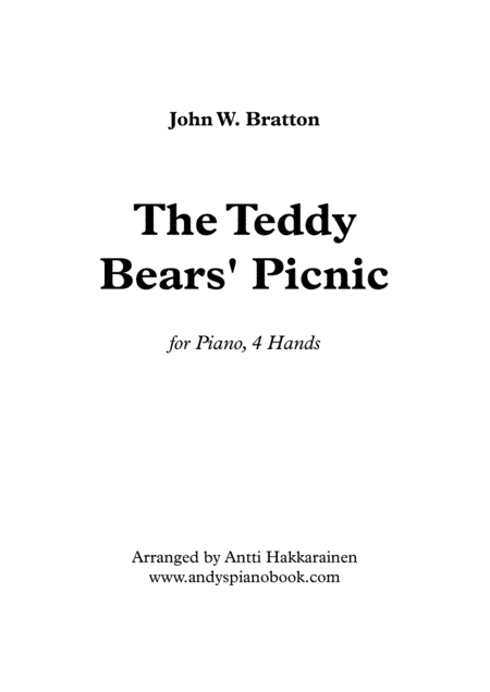 The Teddy Bears' Picnic - Piano, 4 Hands (arr. Antti Hakkarainen)