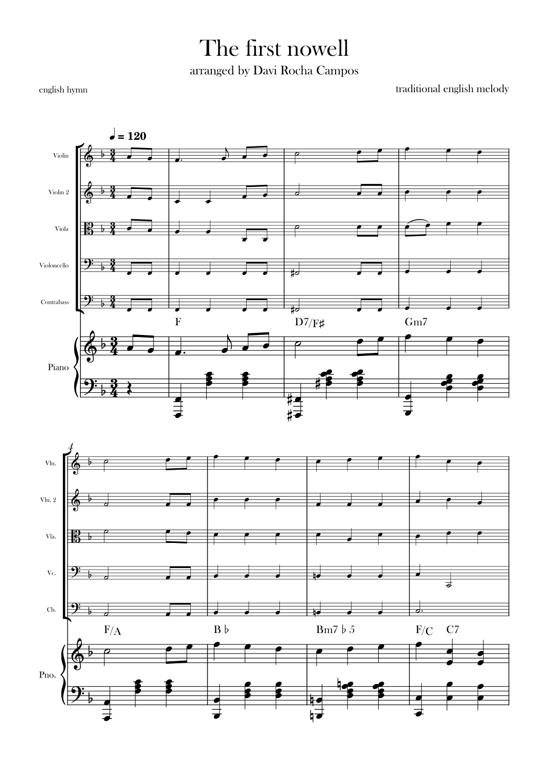 The First nowell (arr. Davi Rocha Campos)