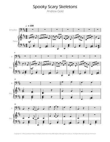 Spooky Scary Skeletons (arr. Ygor Nunes)
