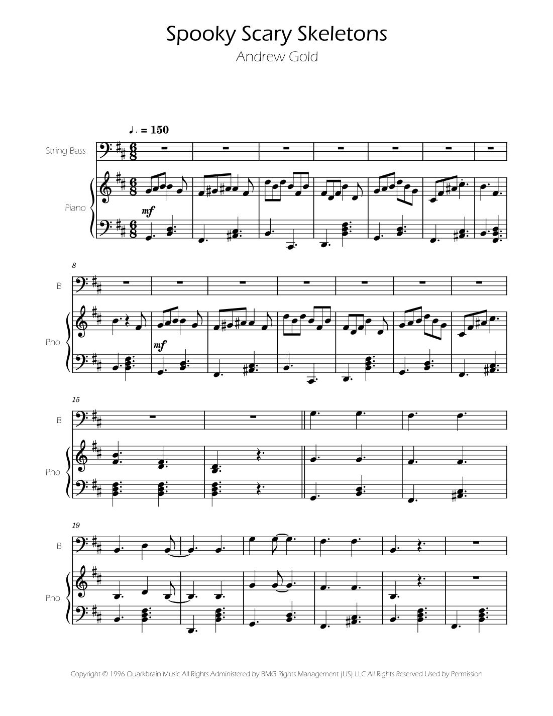 Spooky Scary Skeletons (arr. Ygor Nunes)