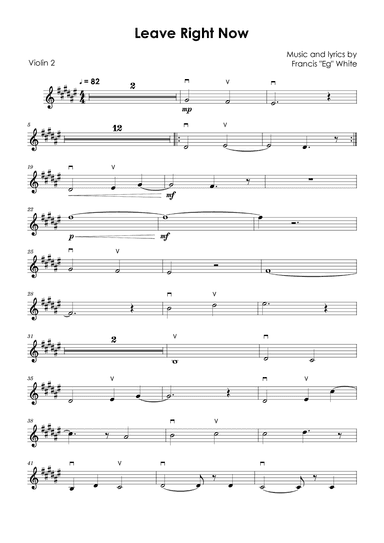 Leave Right Now (arr. David Lartey)