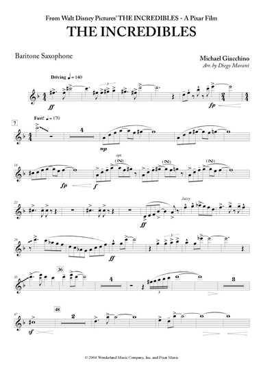 The Incredibles (main Theme) (arr. Diego Marani)