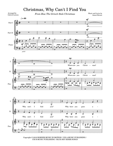 Christmas Why Can't I Find You (arr. Gabriel Lawson)