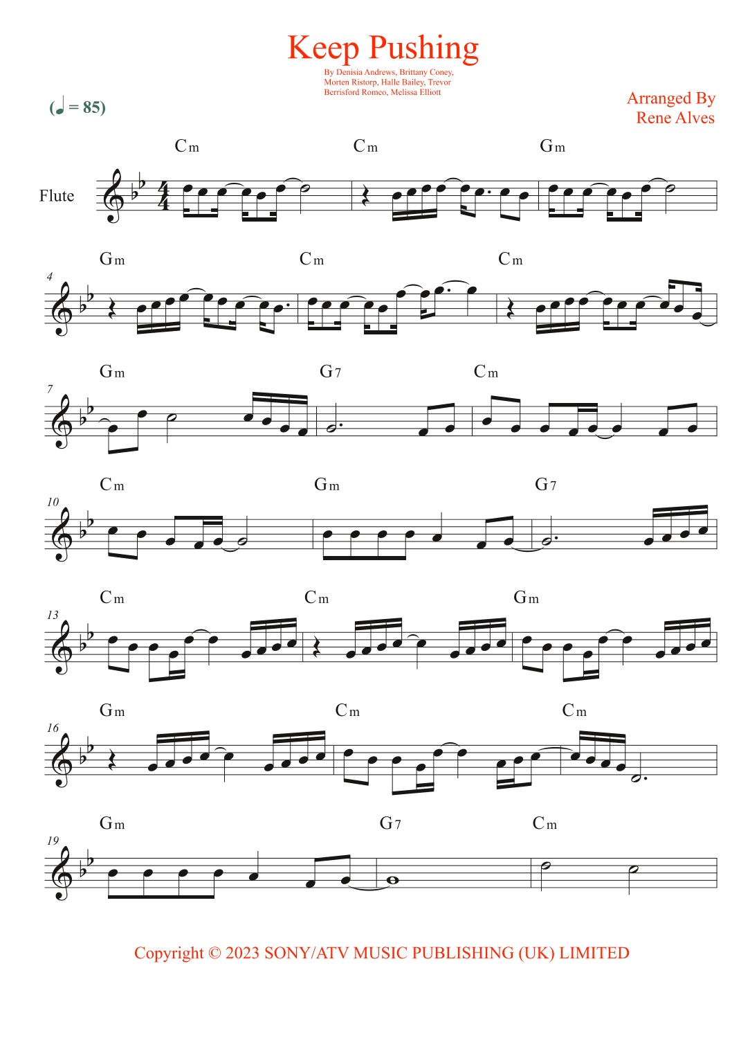 Keep Pushing (arr. Rene Alves)