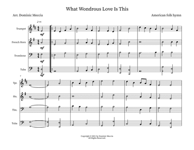 What Wondrous Love Is This (arr. Dominic Meccia)