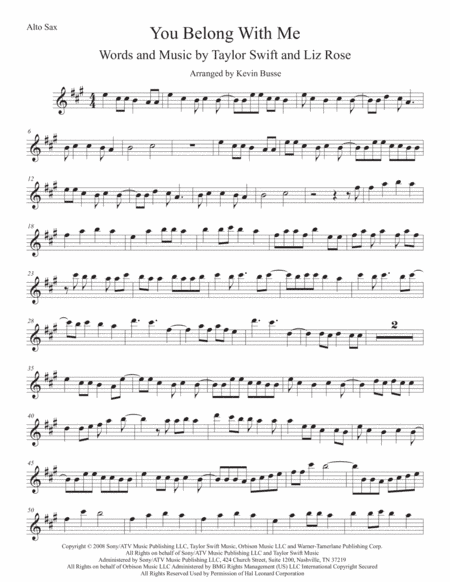 You Belong With Me (arr. Kevin Busse)