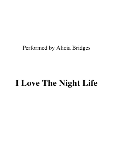 I Love The Night Life (arr. Ronn M)