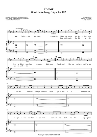 Komet (arr. Antje Günther)