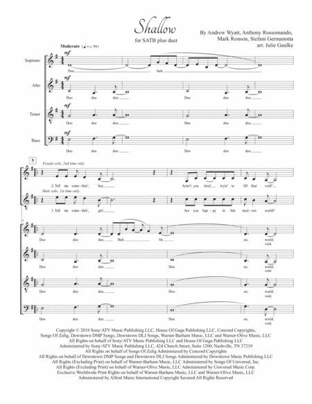 Shallow (arr. Julie Gaulke)