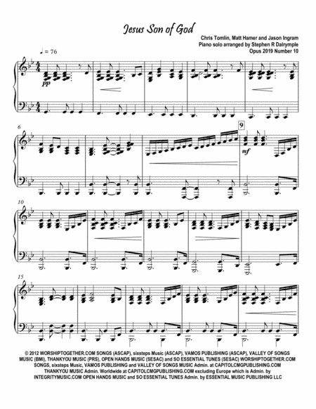 Jesus, Son Of God (arr. Stephen R. Dalrymple (Dalrymple Designs))