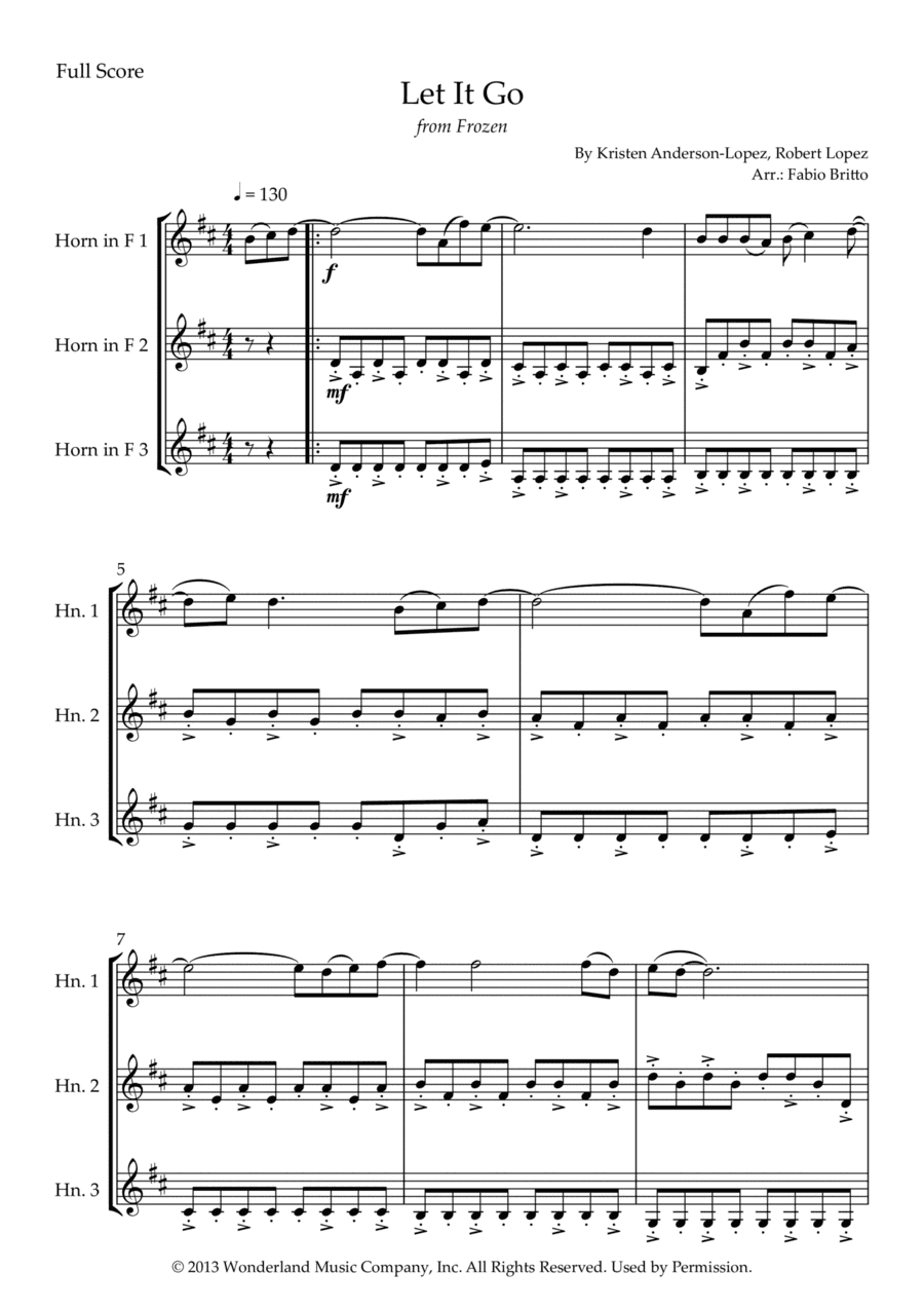 Let It Go (arr. Fabio Britto)