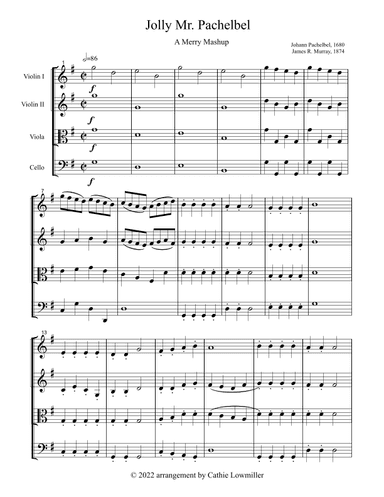 Jolly Mr. Pachelbel: A Merry Mashup (arr. Cathie Lowmiller)