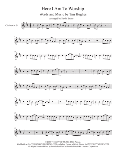 Here I Am To Worship (arr. Kevin Busse)