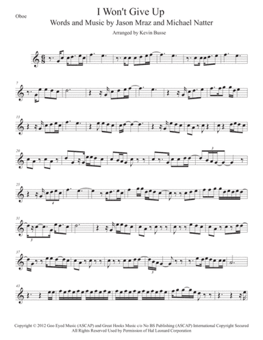I Won't Give Up (arr. Kevin Busse)
