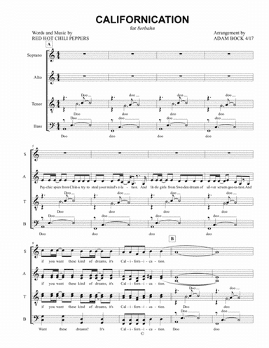 Californication (arr. Adam Bock)