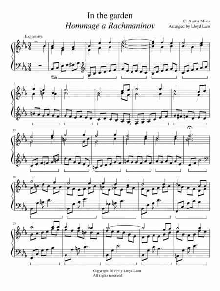 In the garden Hommage a Rachmaninov (arr. Lloyd T. Lam)