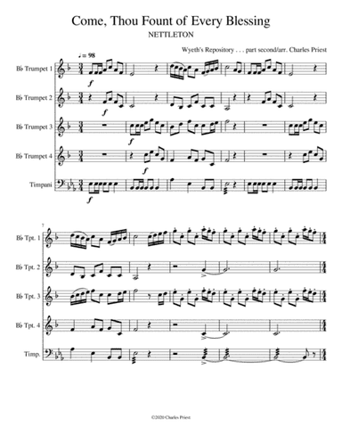 Come, Thou Fount of Every Blessing (arr. Charles Priest)