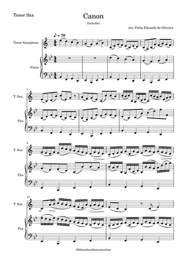 Canon Pachelbel (arr. Fabio Eduardo de Oliveira)