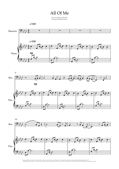 All Of Me (arr. Matthew pyeon)