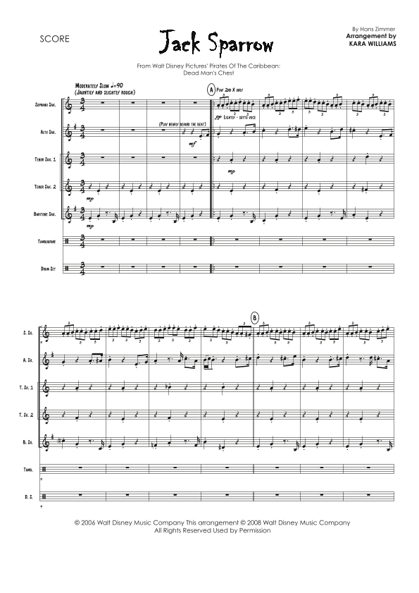 Jack Sparrow (arr. Kara Williams)