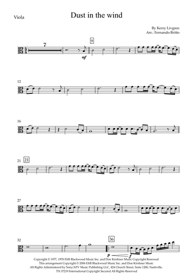 Dust In The Wind (arr. Fernando Britto)