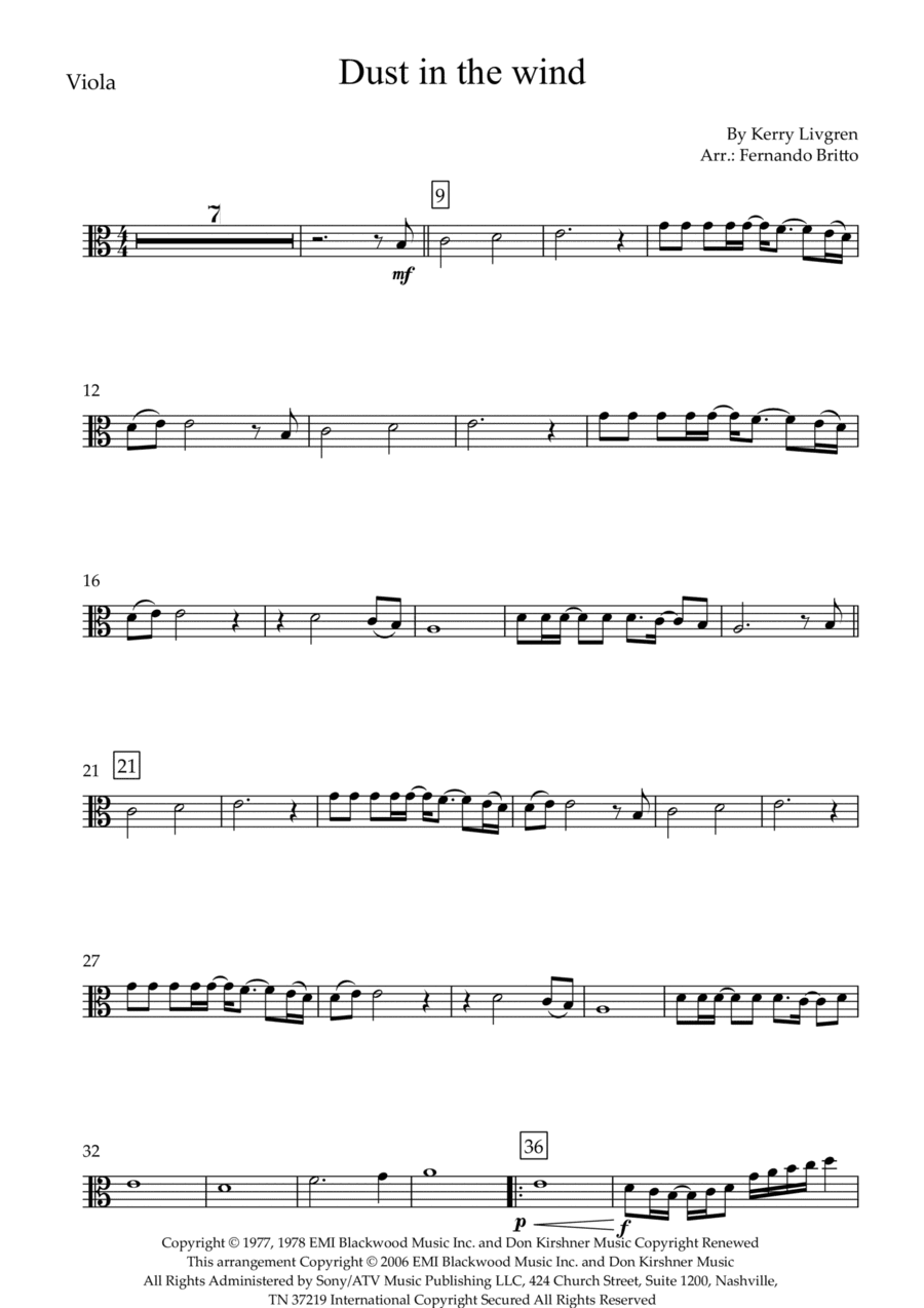 Dust In The Wind (arr. Fernando Britto)
