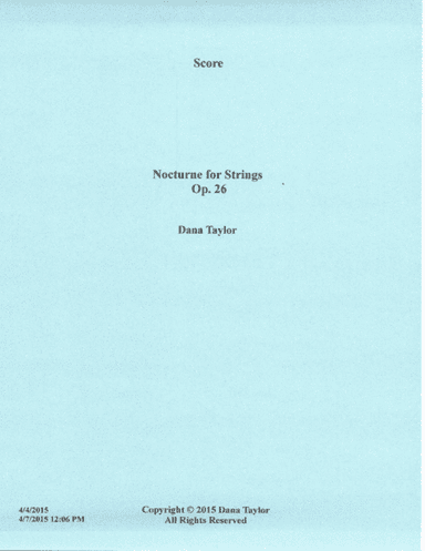 Nocturne for Strings- Op. 26