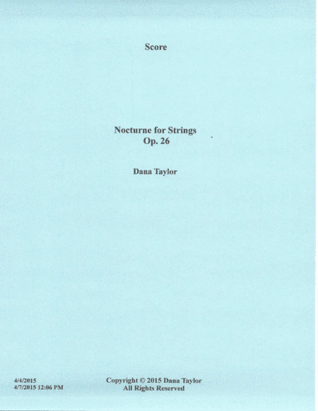 Nocturne for Strings- Op. 26