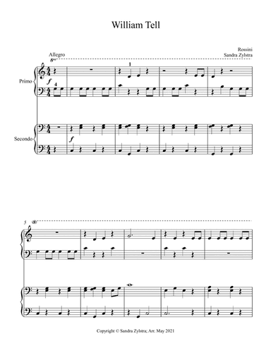 William Tell (beginning solo with optional elementary duet) (arr. Sandra Zylstra)