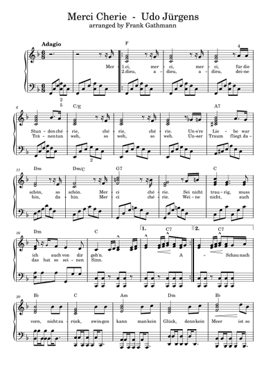 Merci Cherie (arr. Frank Gathmann)