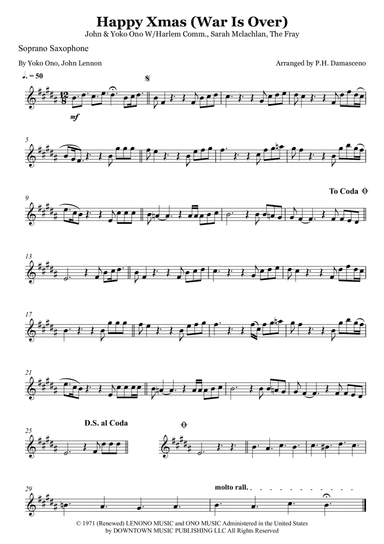 Happy Xmas (war Is Over) (arr. P.H. Damasceno)