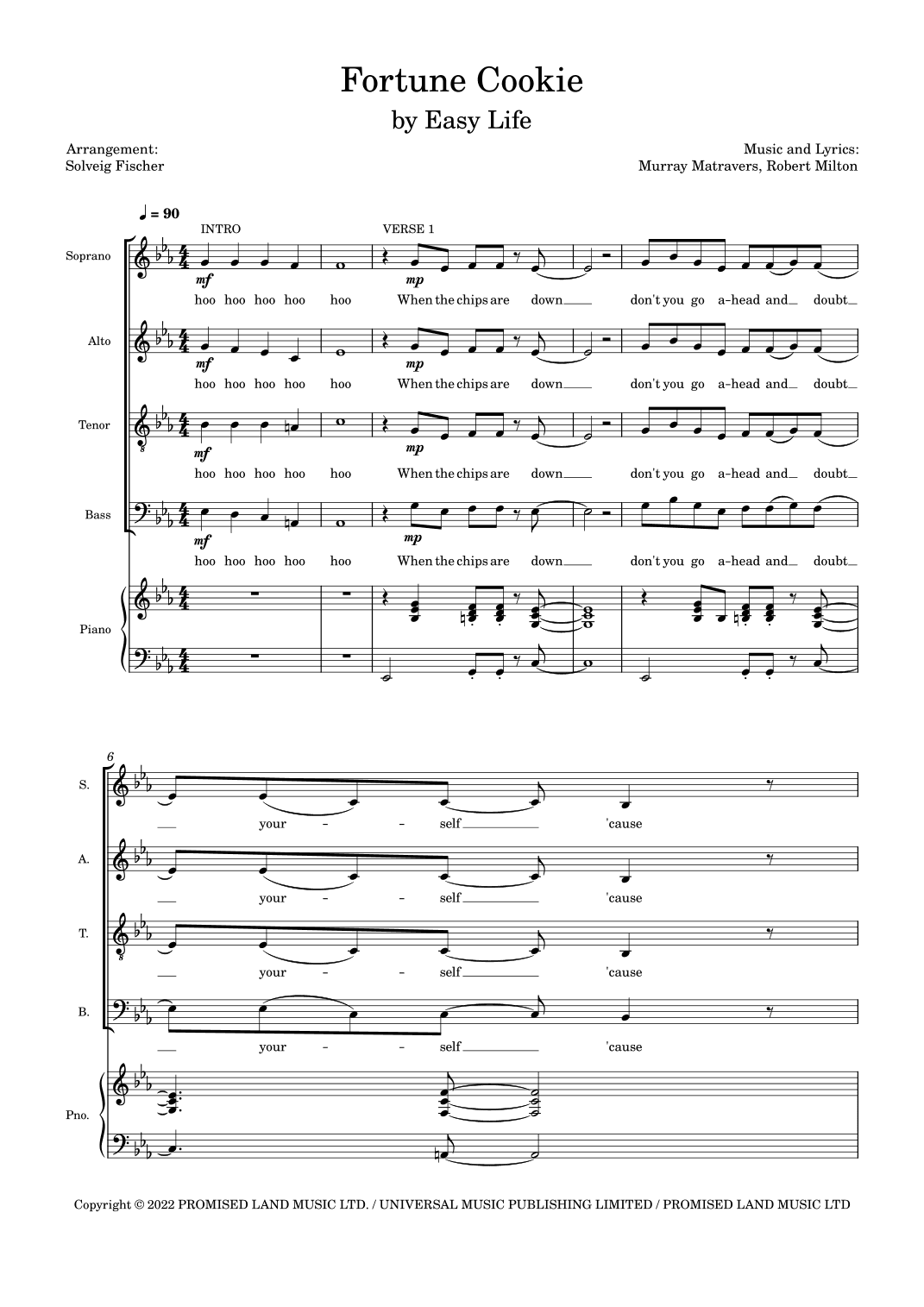Fortune Cookie (arr. Solveig Fischer)