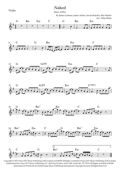 Naked (arr. Fabio Britto)