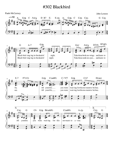 Blackbird (arr. John Fries)