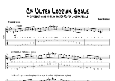 C# Ultra Locrian Scale (4 Ways to Play)
