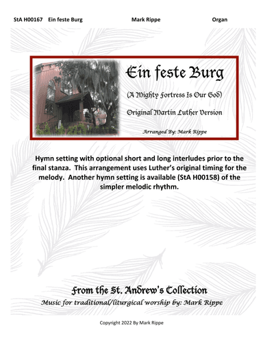 Ein feste Burg (A Mighty Fortress Is Our God)  StA H00167 (arr. Mark Rippe)