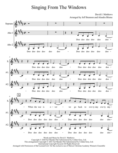 Singing From The Windows (arr. Jeffrey Brannon)
