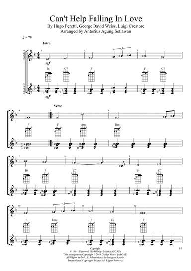 Can't Help Falling In Love (arr. Antonius Agung Setiawan)