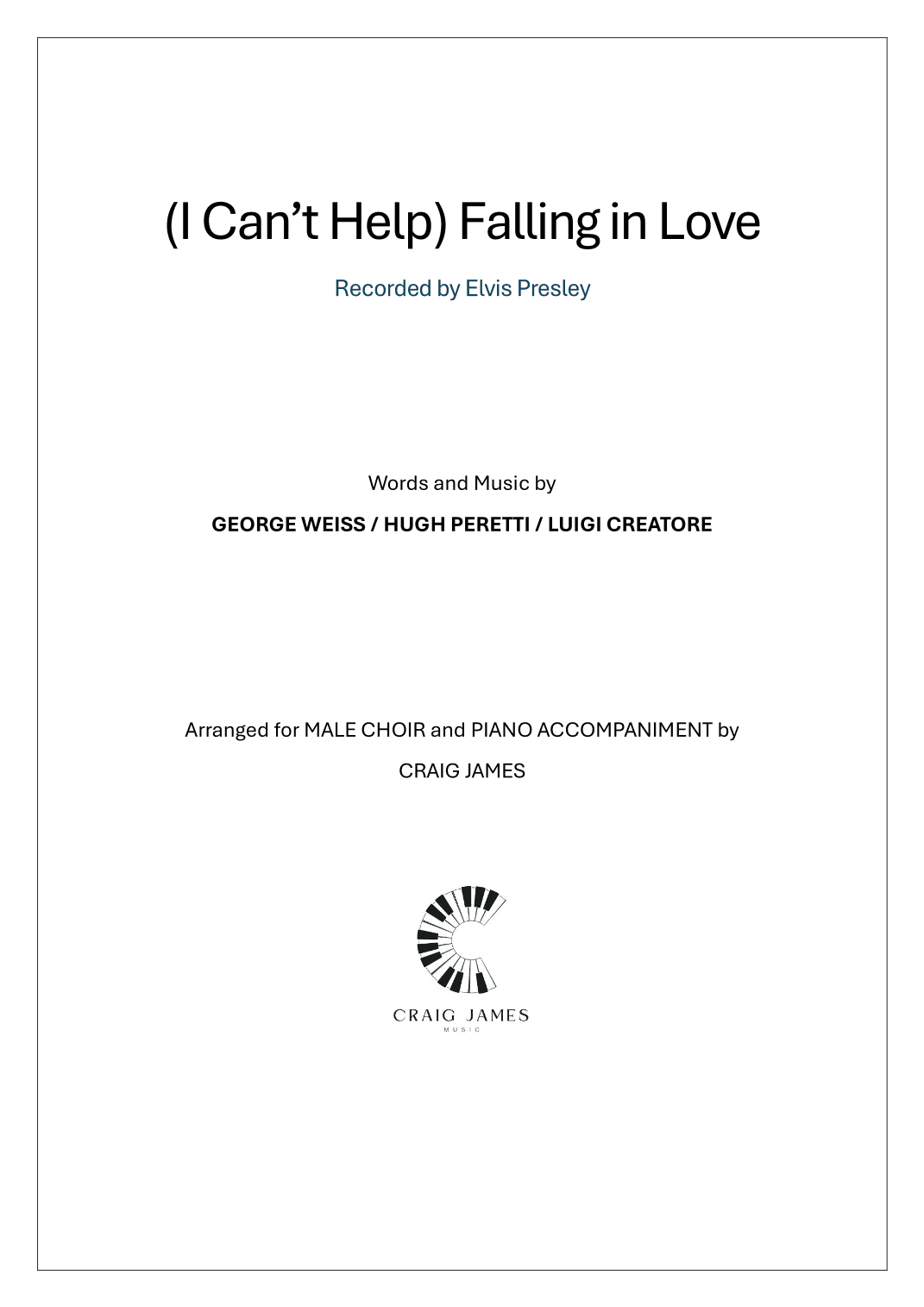 Can't Help Falling In Love (arr. Craig James)