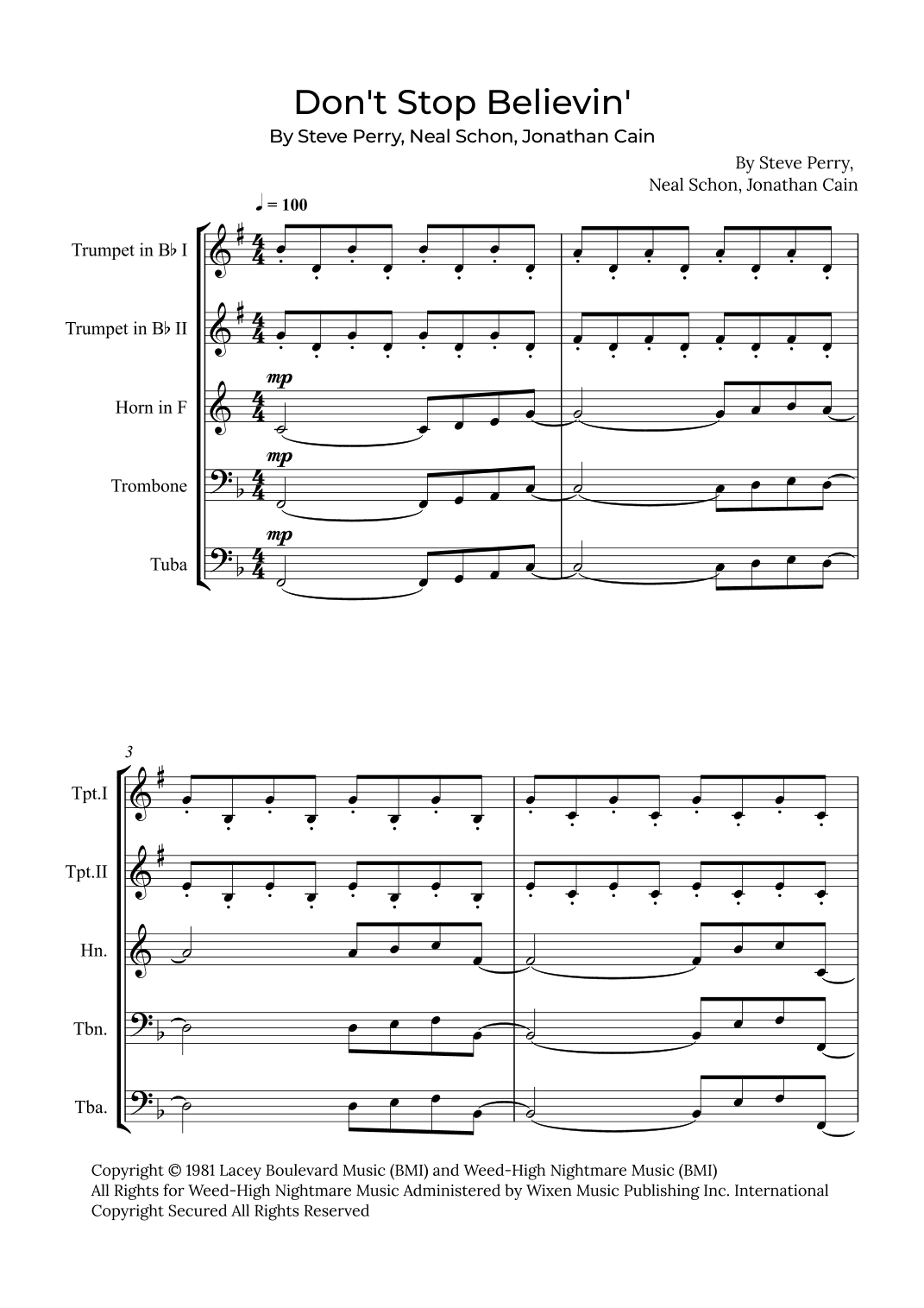 Don't Stop Believin' (arr. Alex Nunes Rodrigues)