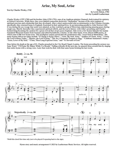 Arise, My Soul, Arise (arr. Lyndell Leatherman)