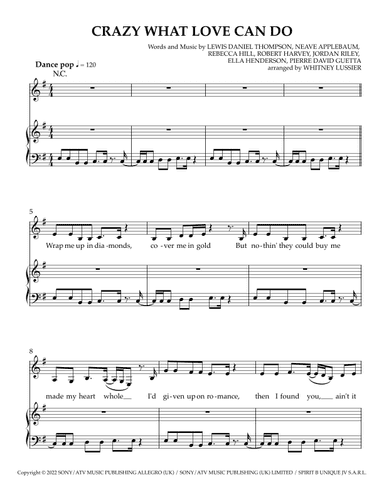 Crazy What Love Can Do (arr. Whitney Lussier)
