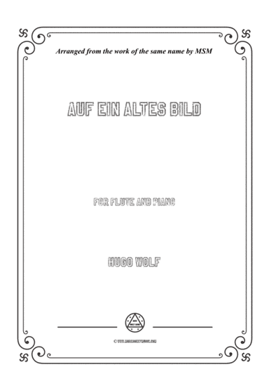 Wolf-Auf ein altes Bild, for Flute and Piano (arr. MSM)